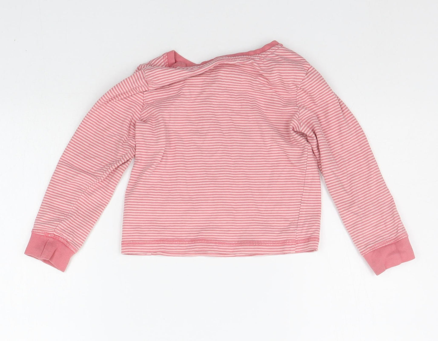 TU Girls Pink Striped  Basic T-Shirt Size 4-5 Years
