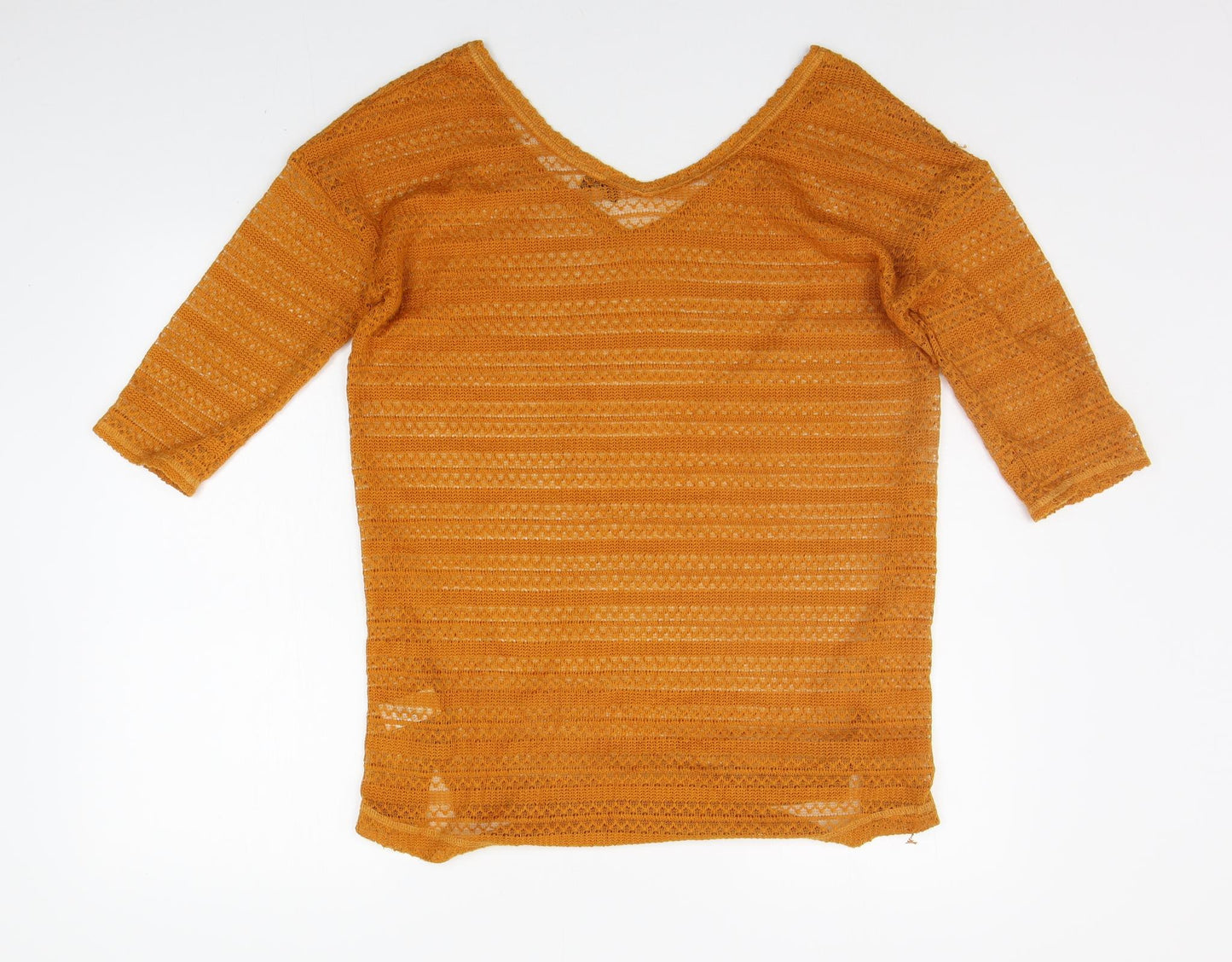 NEXT Womens Orange Geometric  Basic T-Shirt Size 10