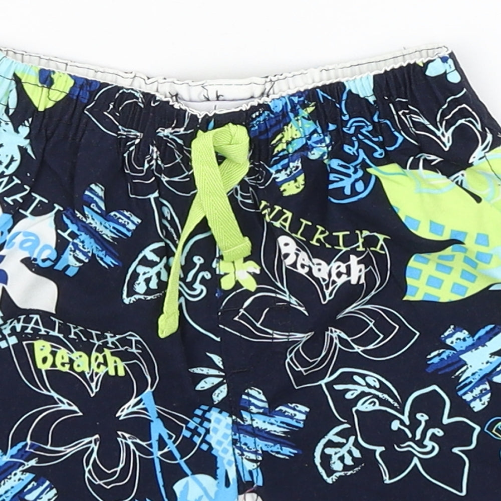 Early Days Baby Blue Floral  Cropped Trousers Size 12-18 Months  - Swim