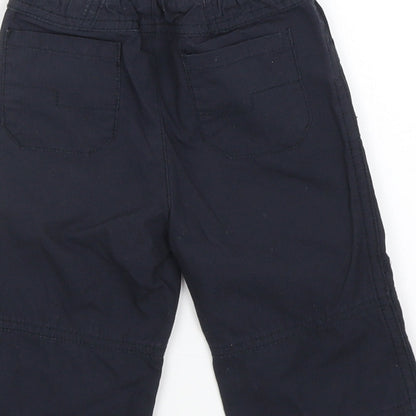 Brand and care label for Matalan Baby Blue Cargo Trousers, size 6-9, Months