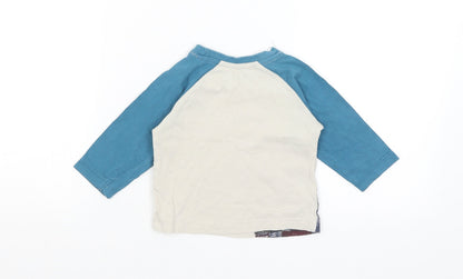 Back view of Matalan Baby Grey Basic T-Shirt, size 6-9, Months - It's A Little Brrrr