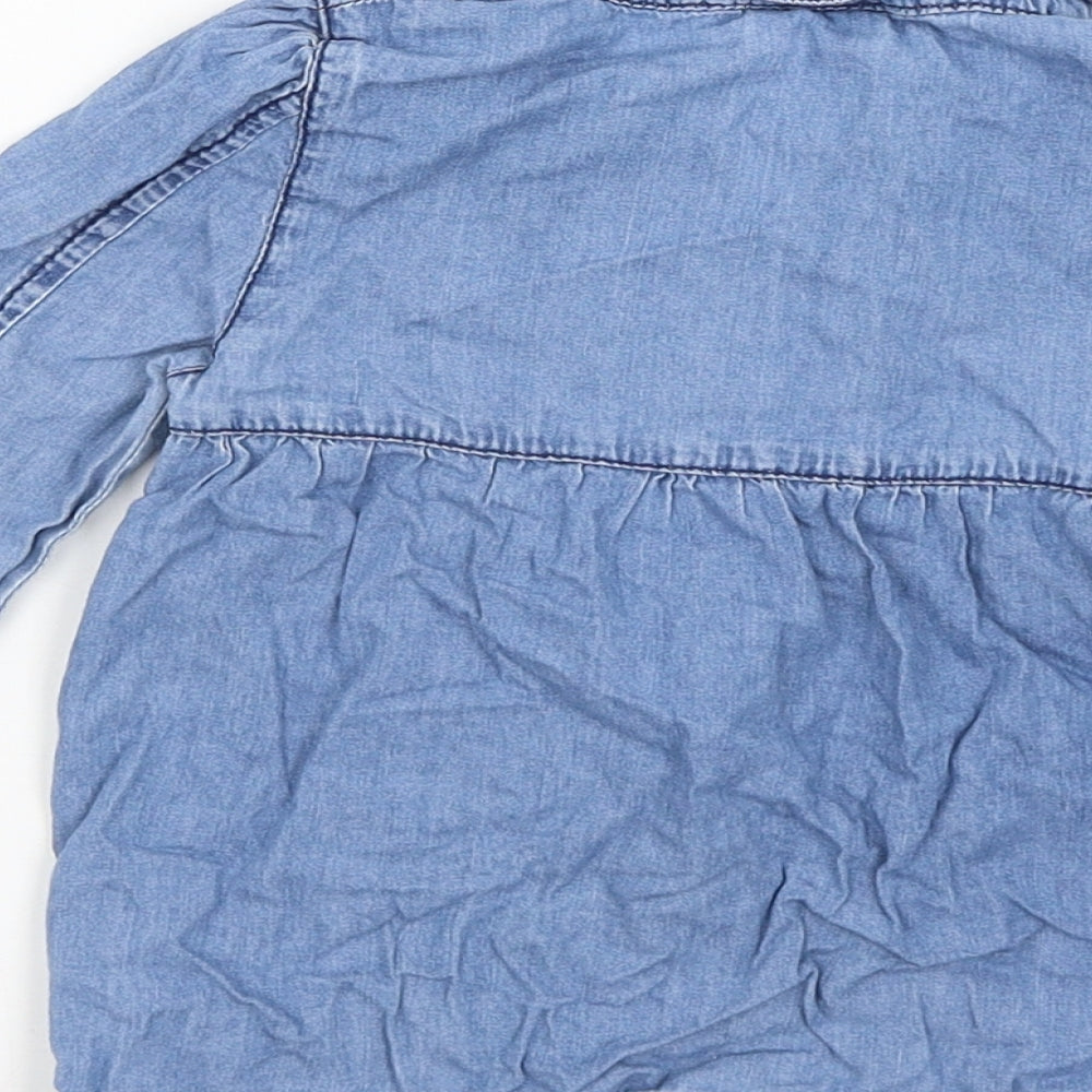 Cherokee Baby Blue   Shirt Dress  Size 12-18 Months