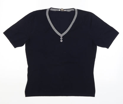 Preloved CC Womens Blue   Basic T-Shirt Size M - Front