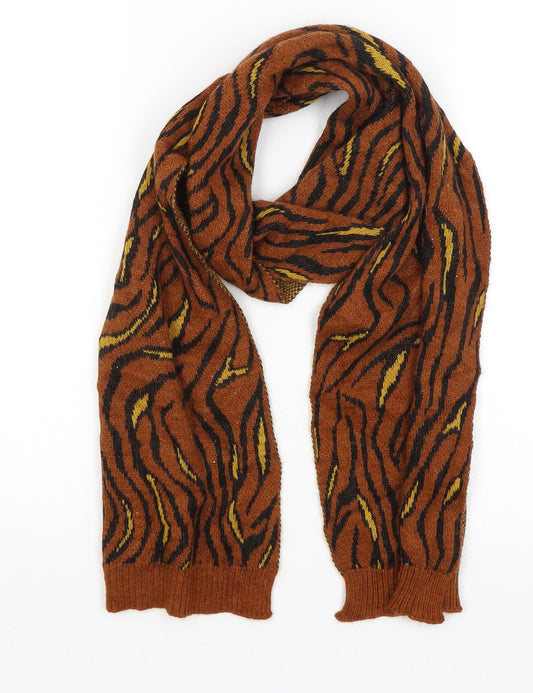United Colours of Benneton Womens Orange Animal Print   Scarf