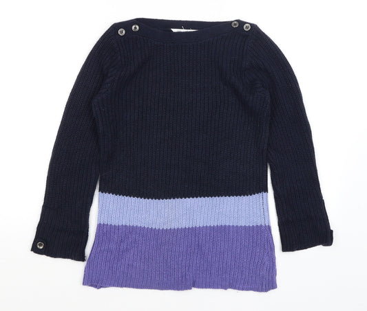 BHS Womens Blue Striped  Pullover Jumper Size 10