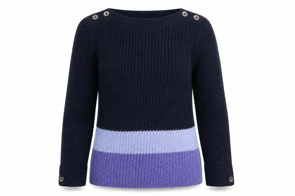 BHS Womens Blue Striped  Pullover Jumper Size 10