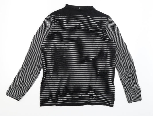 Very Womens Black Striped  Pullover Jumper Size 16
