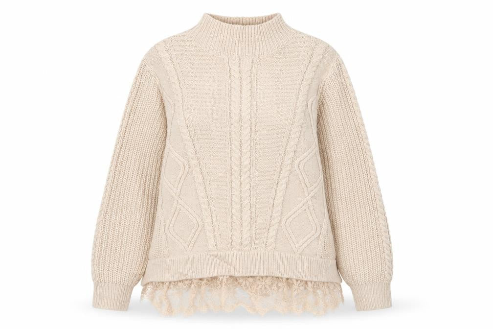 Very Womens Pink  Lace Pullover Jumper Size 12