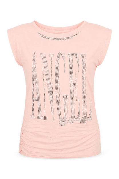 Elisa Immagine Womens Pink  Rayon Basic Blouse Size S