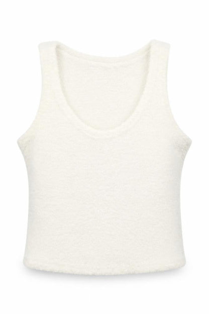 Front view of George girls’ ivory basic tank, size 13, years