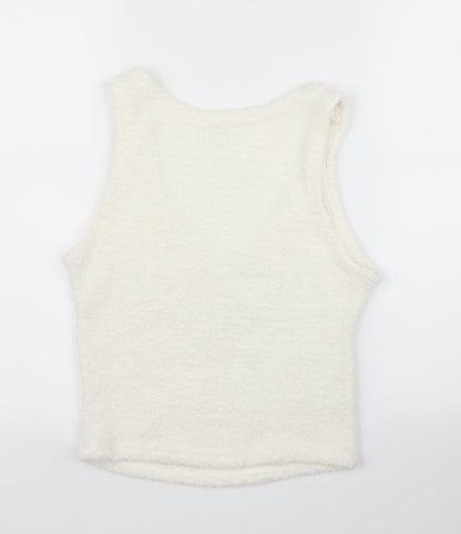 Back view of George girls’ ivory basic tank, size 13, years