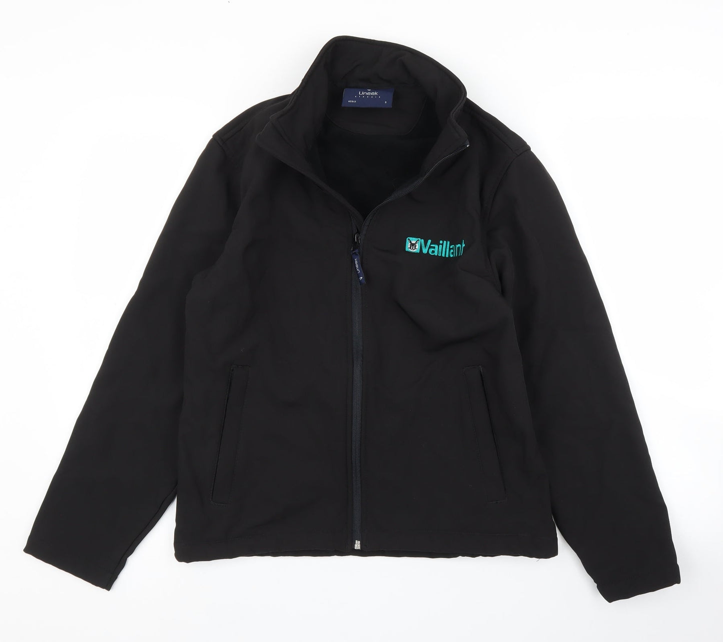 Uneek Womens Black   Full Zip Jumper Size S