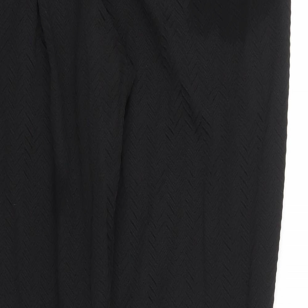 River Island Womens Black Herringbone  Carrot Trousers Size S L28 in