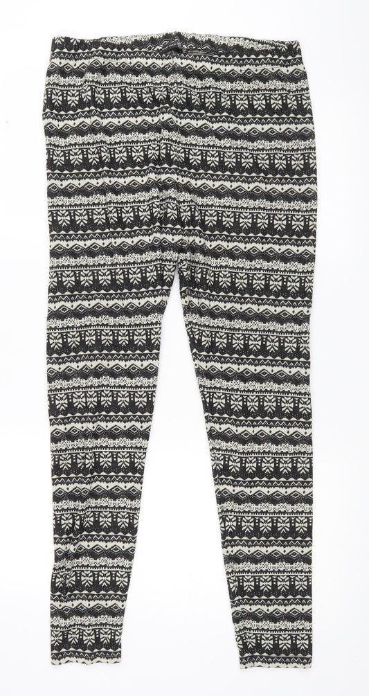 Front view of Atmosphere women’s multicoloured argyle/diamond jogger leggings, 29-inch leg