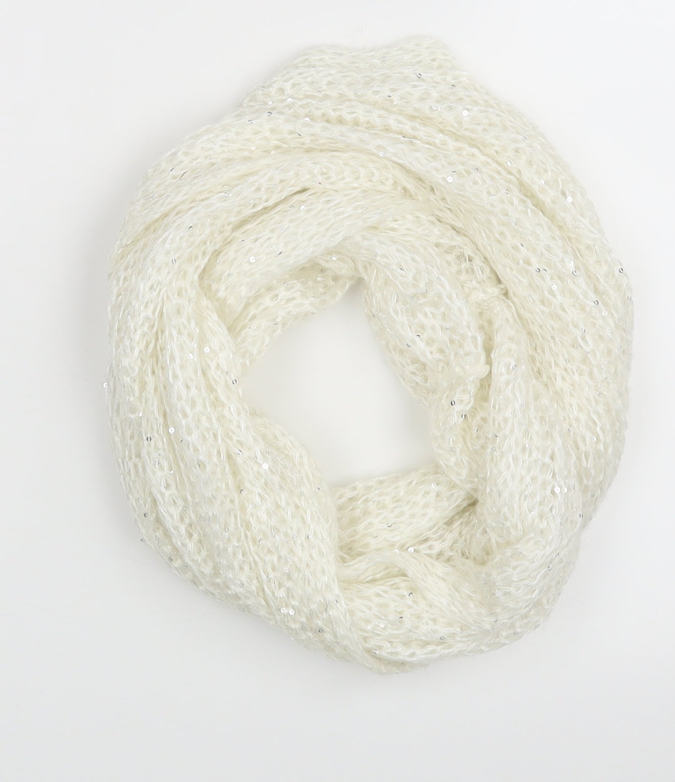 Preworn Womens White    Scarf