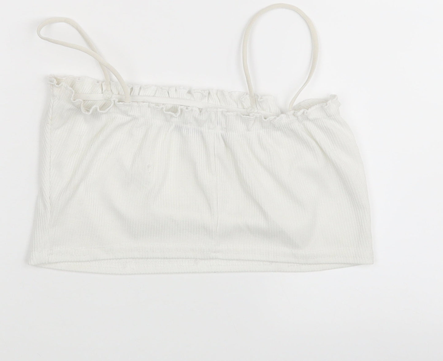 Nasty Gal Womens White   Cropped Tank Size 8