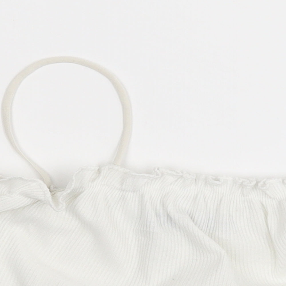 Nasty Gal Womens White   Cropped Tank Size 8