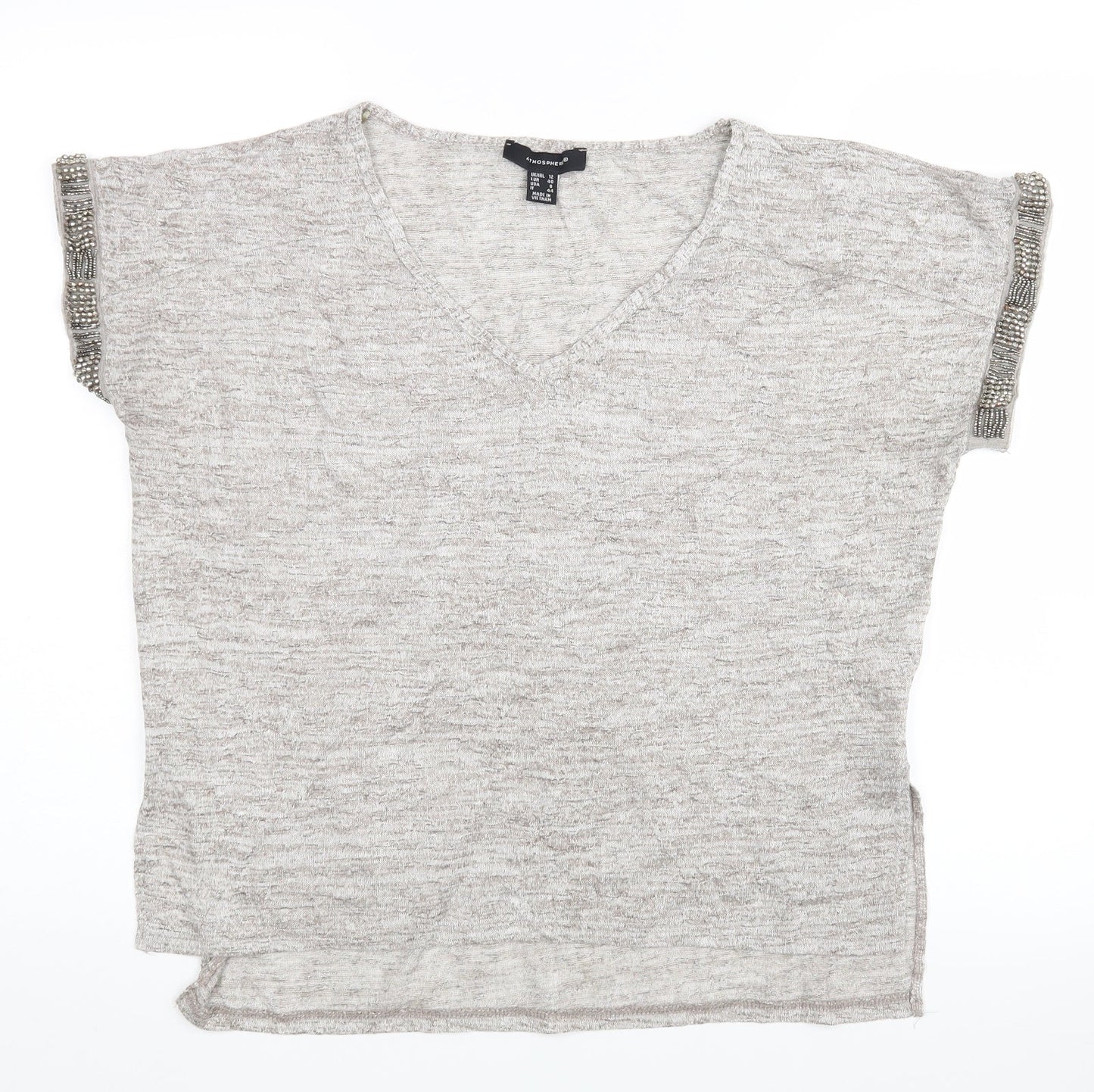 Atmosphere Womens Grey   Basic T-Shirt Size 12