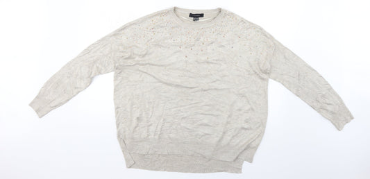 Atmosphere Womens Beige   Pullover Jumper Size 14
