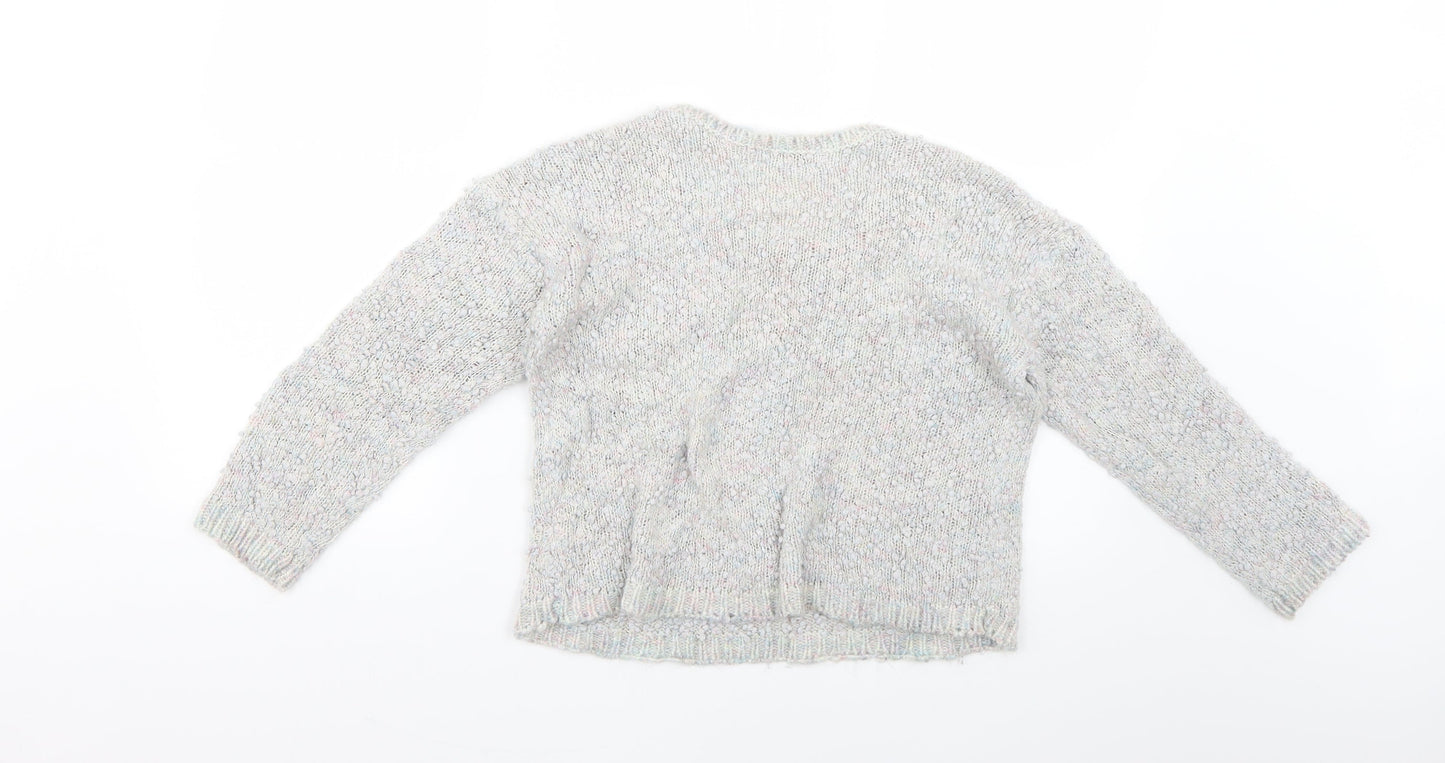 Marks and Spencer Girls Grey   Pullover Jumper Size 13-14 Years