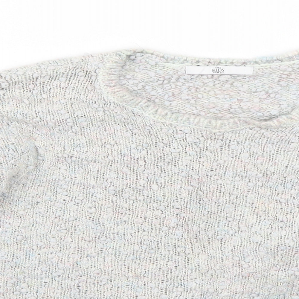 Marks and Spencer Girls Grey   Pullover Jumper Size 13-14 Years