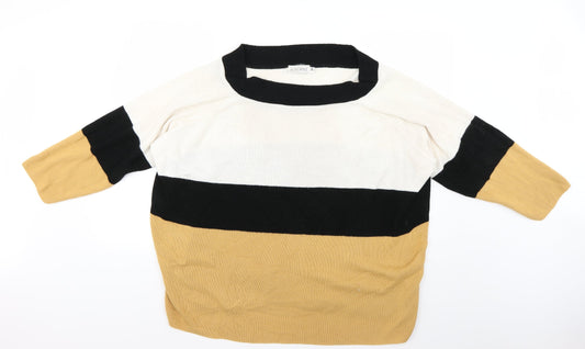 in the style  Womens Multicoloured Striped  Pullover Jumper Size 10