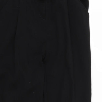 Close-up detail of Atmosphere women’s black trousers, size UK 10, 24-inch leg