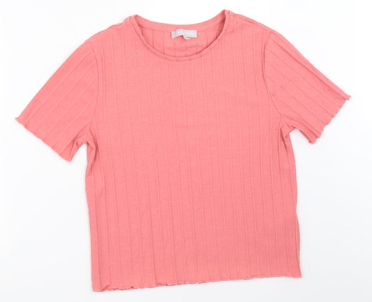 Red Herring Womens Pink   Basic T-Shirt Size 14