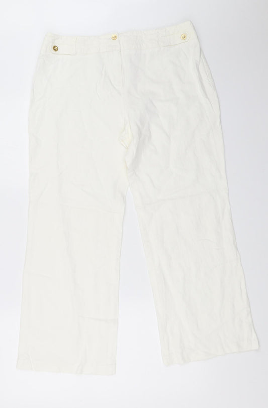 Preworn Womens White   Trousers  Size 34 in L26 in