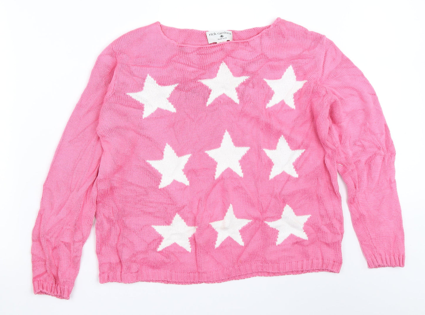Rick Cardona Womens Pink   Pullover Jumper Size 14