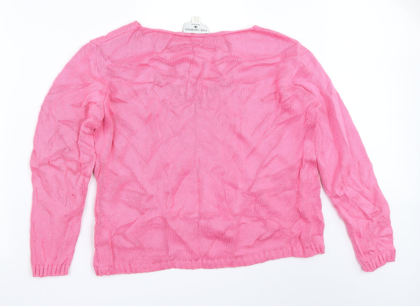 Rick Cardona Womens Pink   Pullover Jumper Size 14