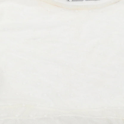 PRETTYLITTLETHING Womens White   Cropped Blouse Size 6