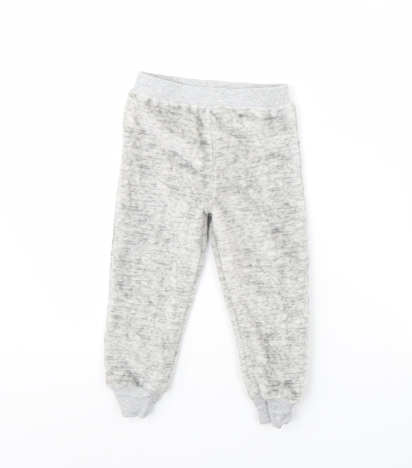 NEXT Girls Grey Solid Fleece Cami Pyjama Pants Size 2 Years
