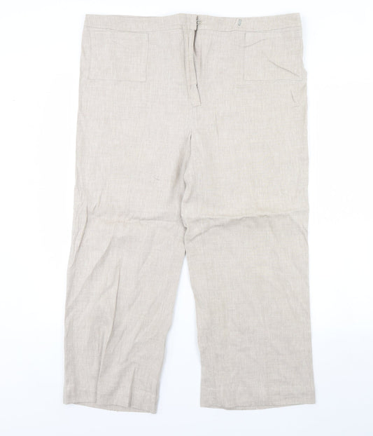Preworn Womens Beige   Trousers  Size 40 in L28 in