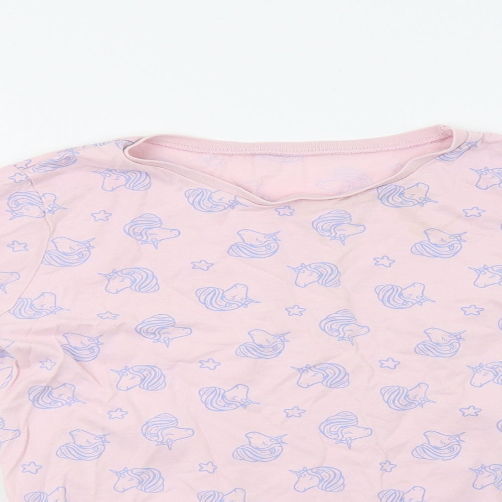 George Girls Pink Polka Dot   Pyjama Set Size 10-11 Years
