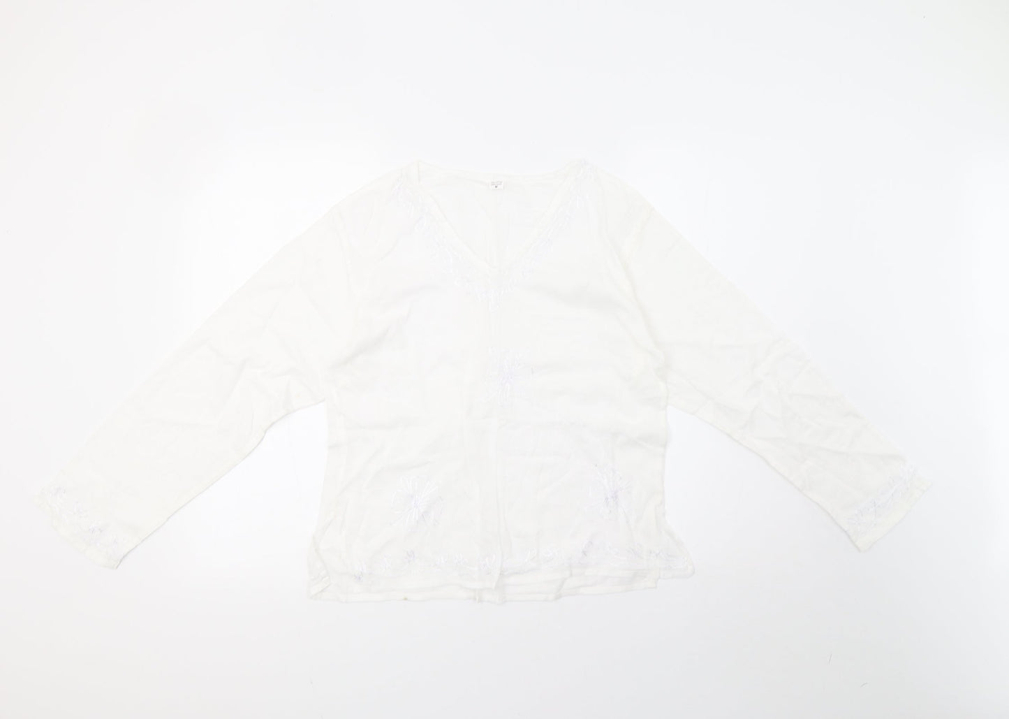 Preworn Womens White   Basic Blouse Size M