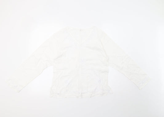 Preworn Womens White   Basic Blouse Size M