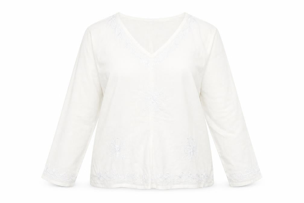 Preworn Womens White   Basic Blouse Size M