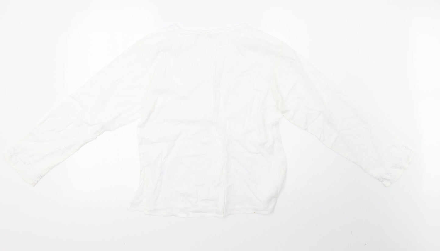 Preworn Womens White   Basic Blouse Size M