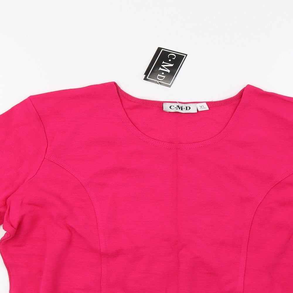 cmd Womens Pink   Pullover Sweatshirt Size XL