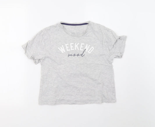 George Boys Grey   Basic T-Shirt Size 10-11 Years