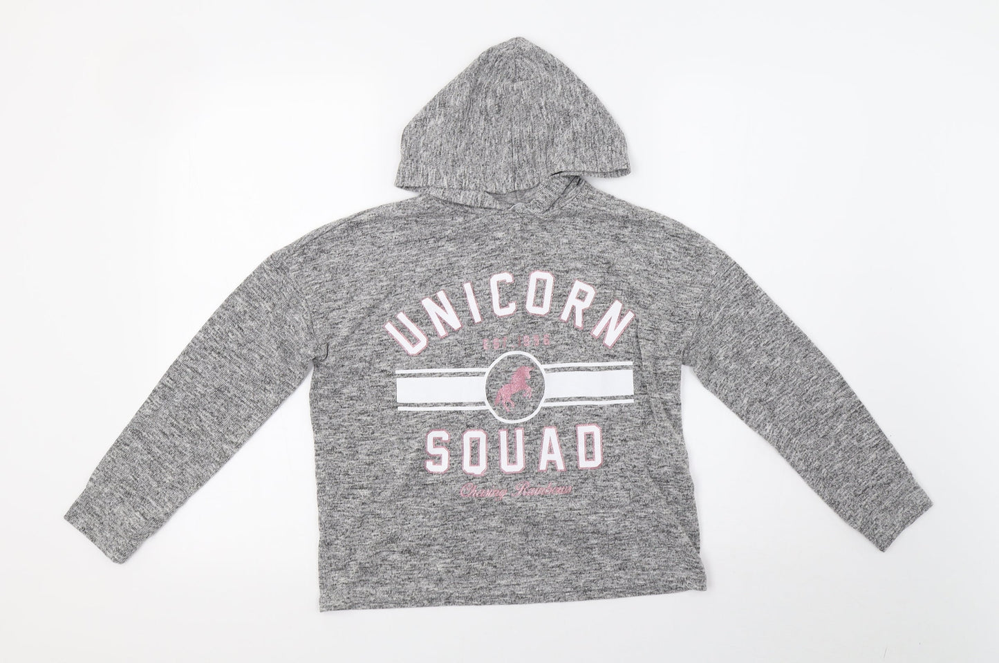 Matalan Girls Grey   Pullover Hoodie Size 11 Years