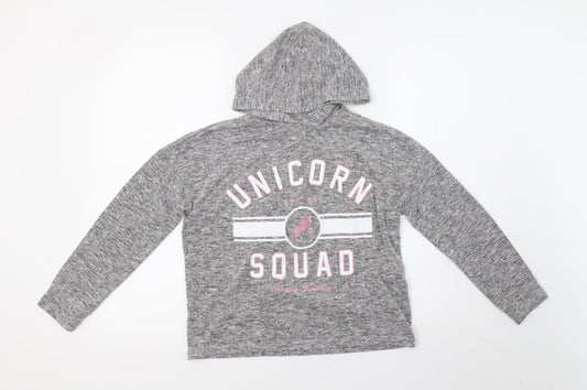 Matalan Girls Grey   Pullover Hoodie Size 11 Years