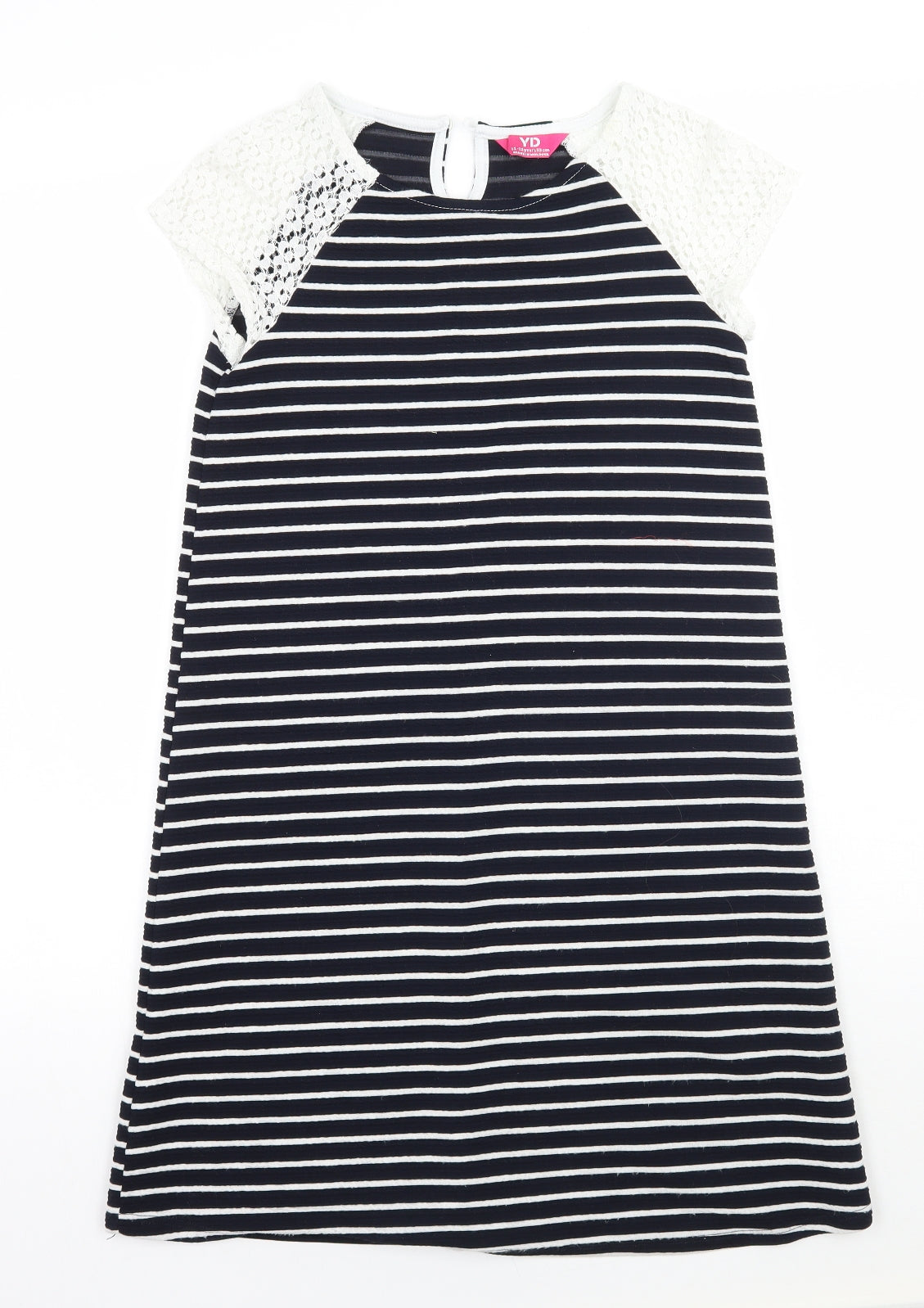 Young Dimension Girls Blue Striped  A-Line  Size 12 Years