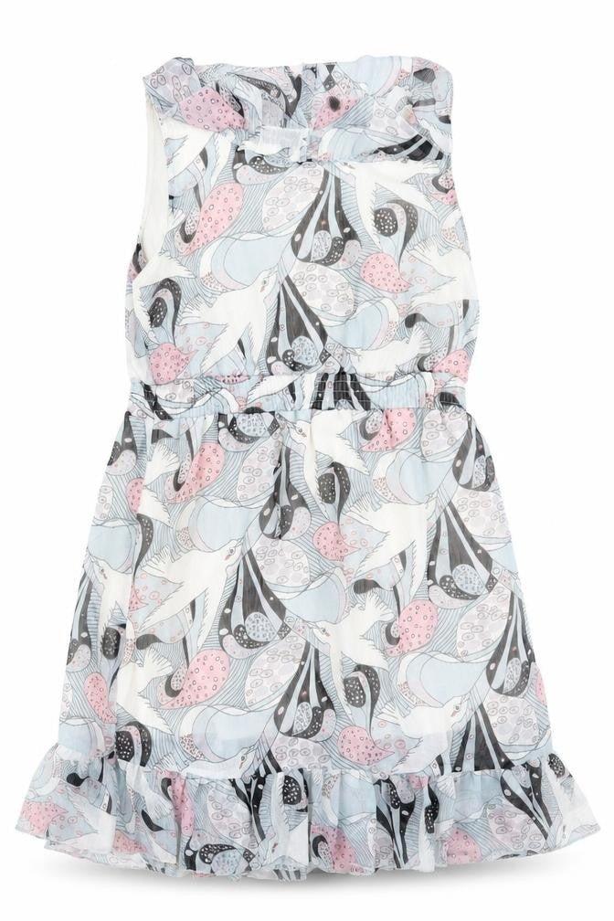 Mela London Womens Blue Geometric  A-Line  Size M