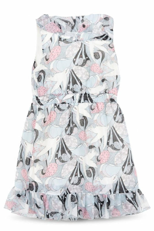 Mela London Womens Blue Geometric  A-Line  Size M