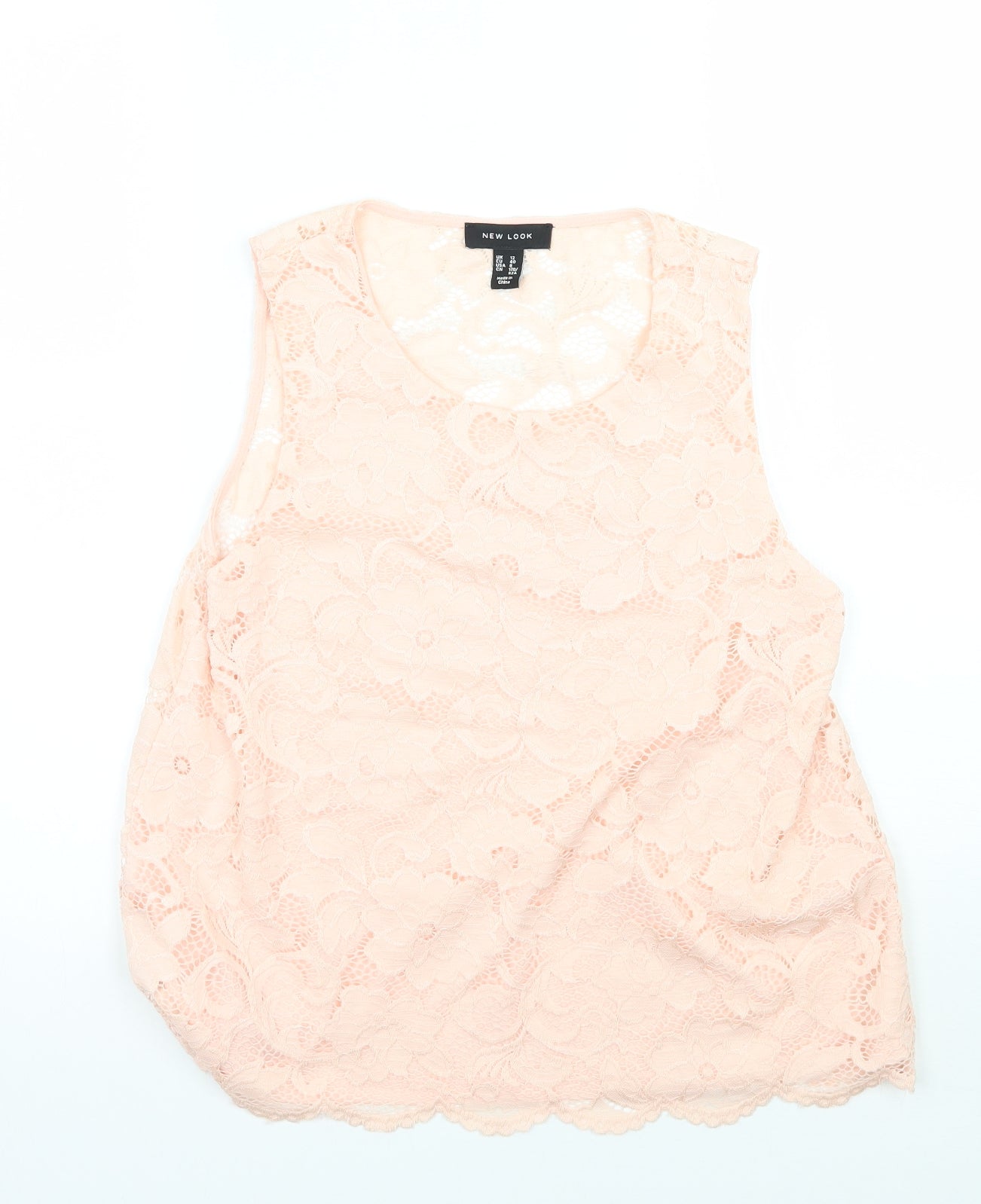 Newlook Womens Pink Floral  Basic T-Shirt Size 12
