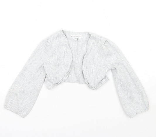 Marks and Spencer Girls Grey   Cardigan Jumper Size 3-4 Years