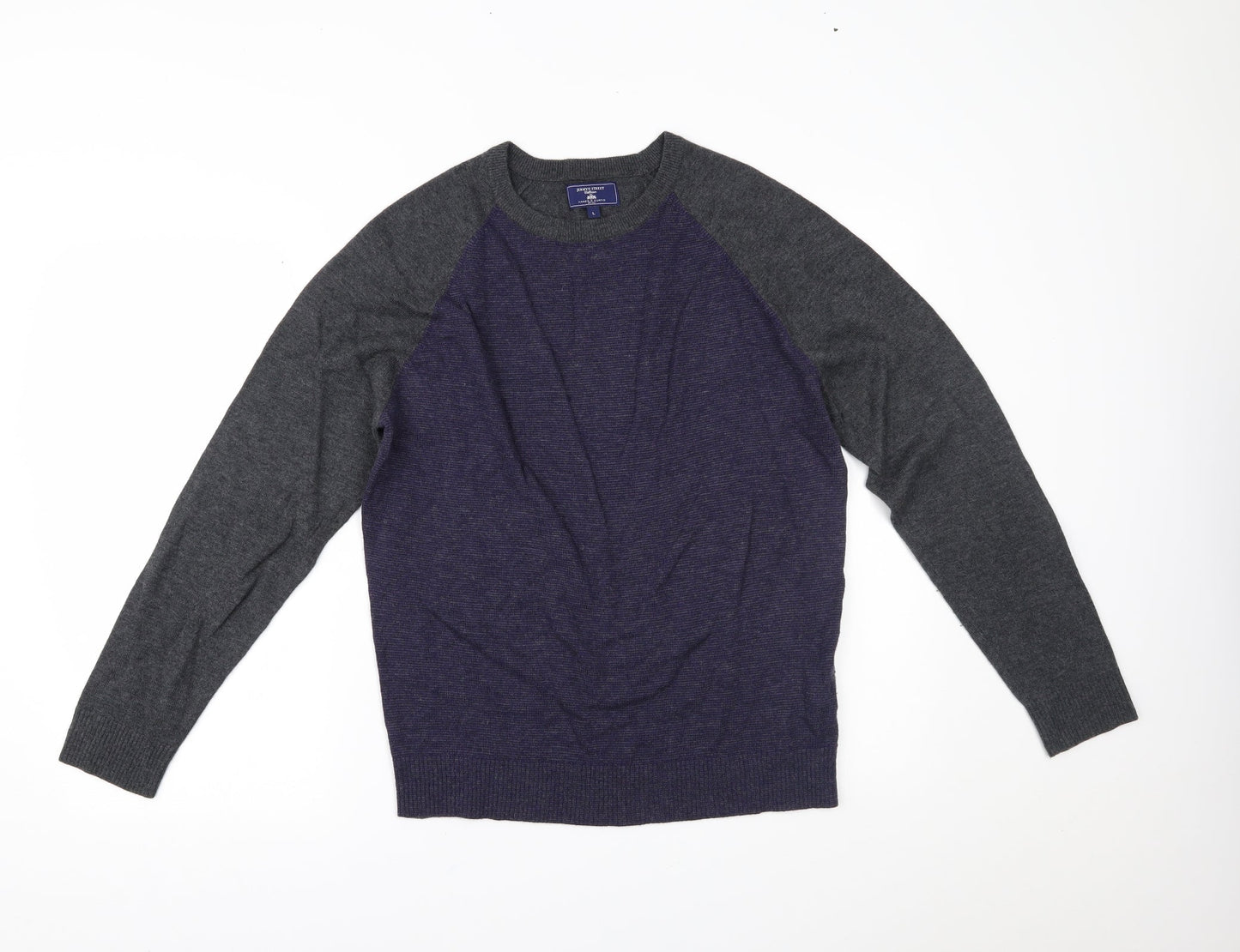 Jermyn Street Mens Blue   Pullover Jumper Size L