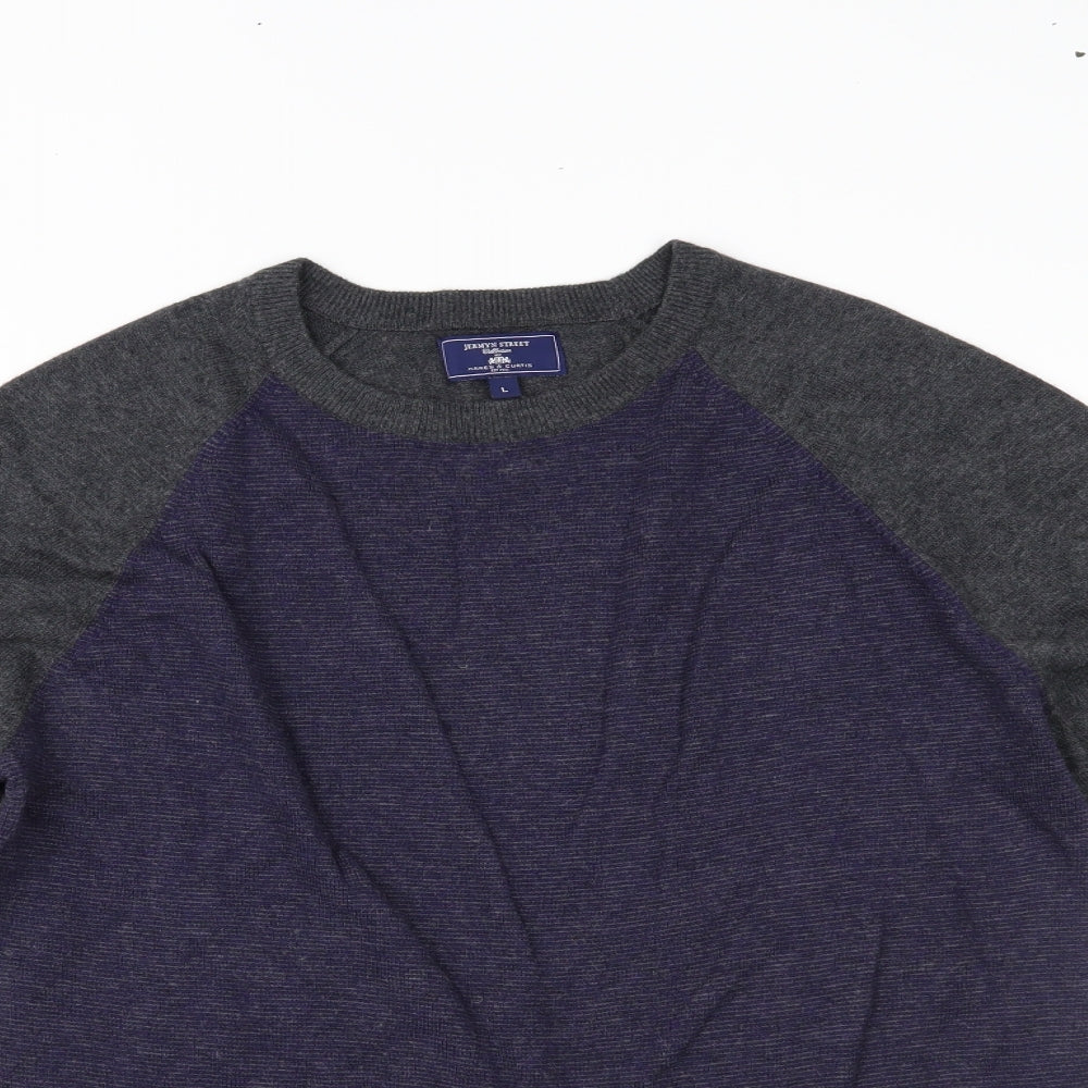 Jermyn Street Mens Blue   Pullover Jumper Size L